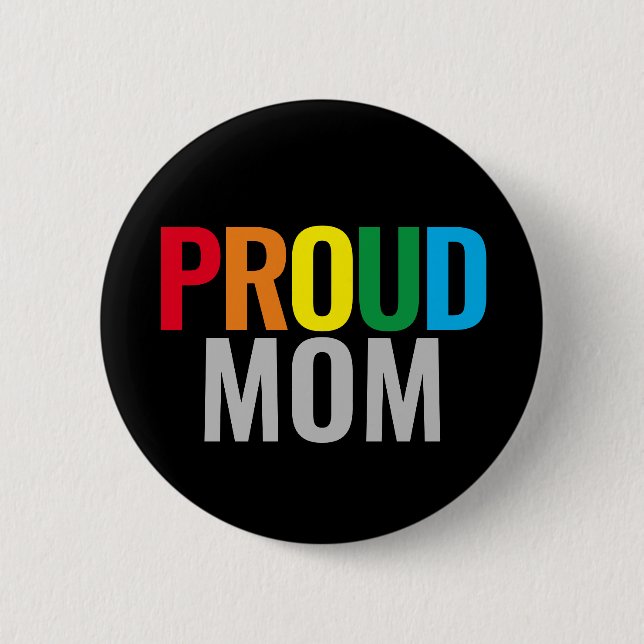 Badge Rond 5 Cm Gay Fier Maman (Devant)