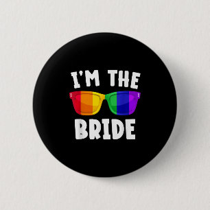 Badge Rond 5 Cm Gay Lesbienne Lgbt Mariage Partie Mariée Tee Enter