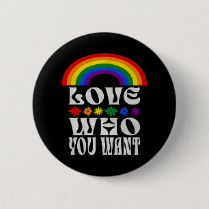 Badge Rond 5 Cm Gay Peace Love Lgbt Pride Mois Amour Qui Vous Voul