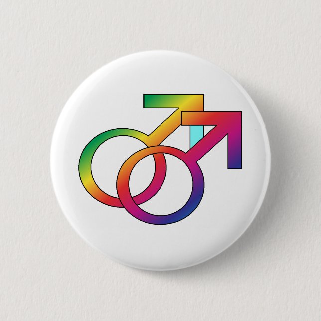 Badge Rond 5 Cm Gay pride (Devant)