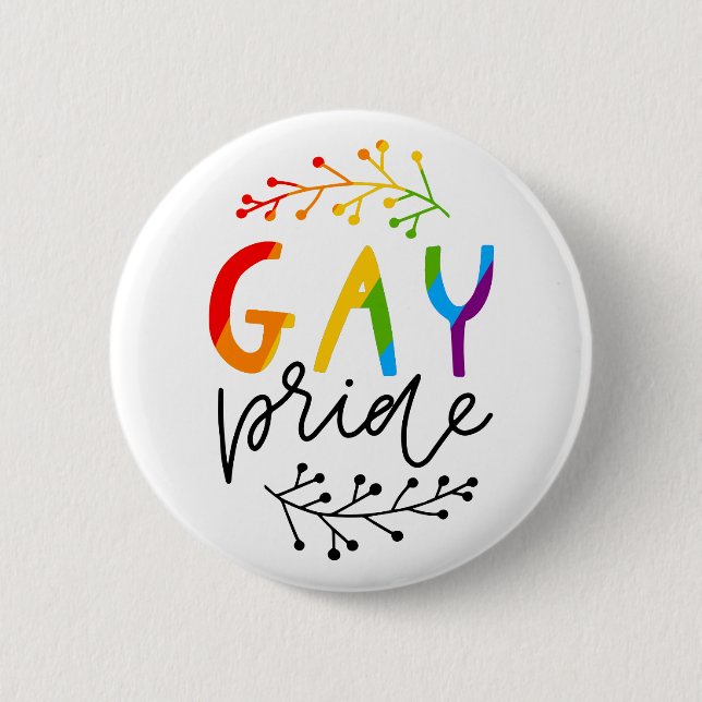 Badge Rond 5 Cm Gay pride (Devant)