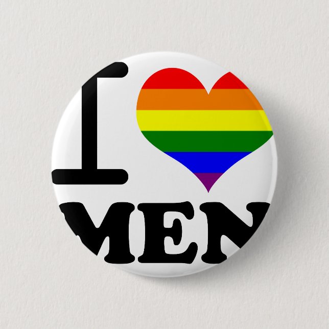 Badge Rond 5 Cm Gay pride - amour d'I mon compagnon (Devant)