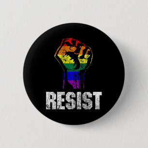 Badge Rond 5 Cm Gay pride Lgbt Résiste