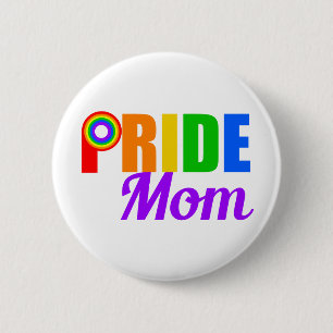Badge Rond 5 Cm Gay Pride Mom Rainbow