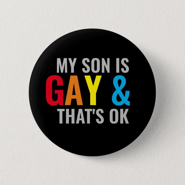 Badge Rond 5 Cm Gay Son (Devant)