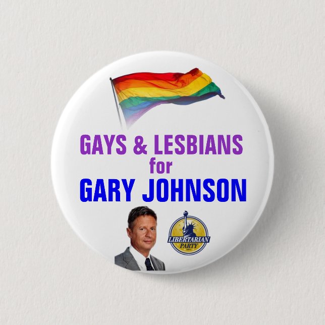 Badge Rond 5 Cm Gays et lesbiennes pour Johnson (Devant)