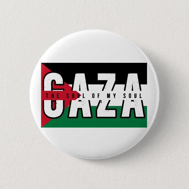 Badge Rond 5 Cm GAZA L'âme de mon âme (Devant)