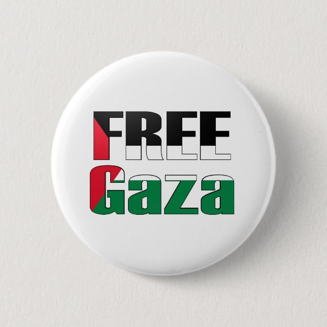Badge Rond 5 Cm Gaza libre (Devant)