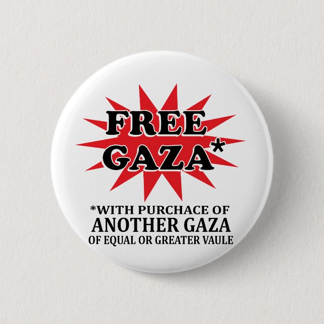 Badge Rond 5 Cm GAZA LIBRE - remake drôle (Devant)
