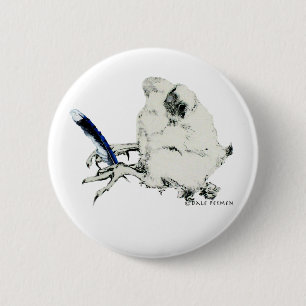 Badge Rond 5 Cm Geai bleu de Dale