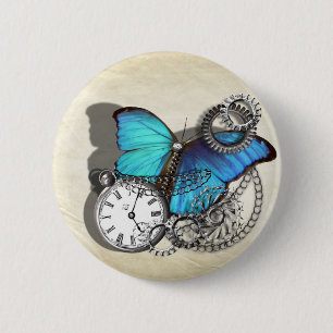 Badge Rond 5 Cm Gears victorien Steampunk