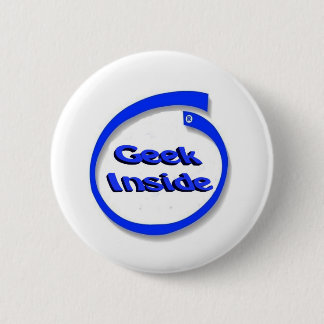 Badge Rond 5 Cm Geek à l'intérieur de bouton