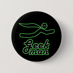 Badge Rond 5 Cm Géek Man