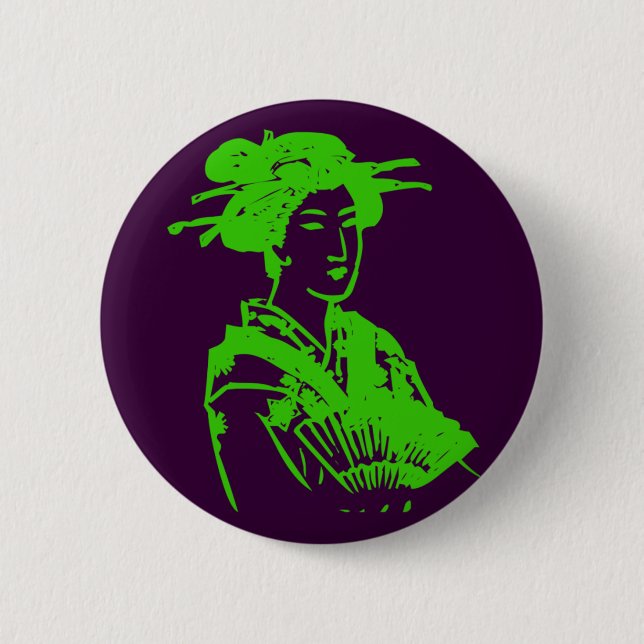 Badge Rond 5 Cm Geisha (Devant)