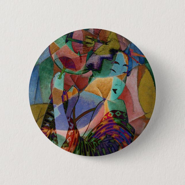 BADGE ROND 5 CM GEISHA (Devant)