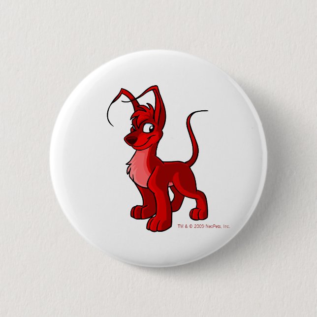 Badge Rond 5 Cm Gelert rouge fier (Devant)