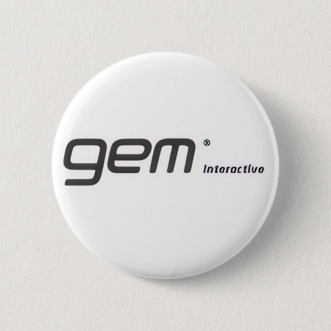 Badge Rond 5 Cm gem Interactive button,gem interactive (Devant)