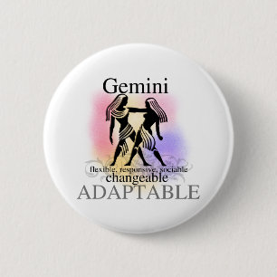 Badge Rond 5 Cm Gemini à propos de vous