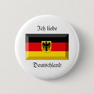Badge Rond 5 Cm Gemme de drapeau du Deutschland