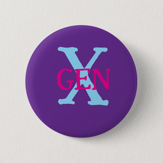 Badge Rond 5 Cm Gen X  (Devant)