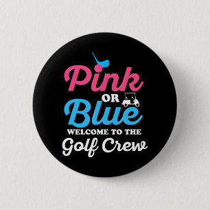 Badge Rond 5 Cm Gender Reveillez Golf pour une famille de golf