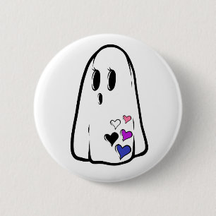 Badge Rond 5 Cm Genderfluide Fierté Ghost