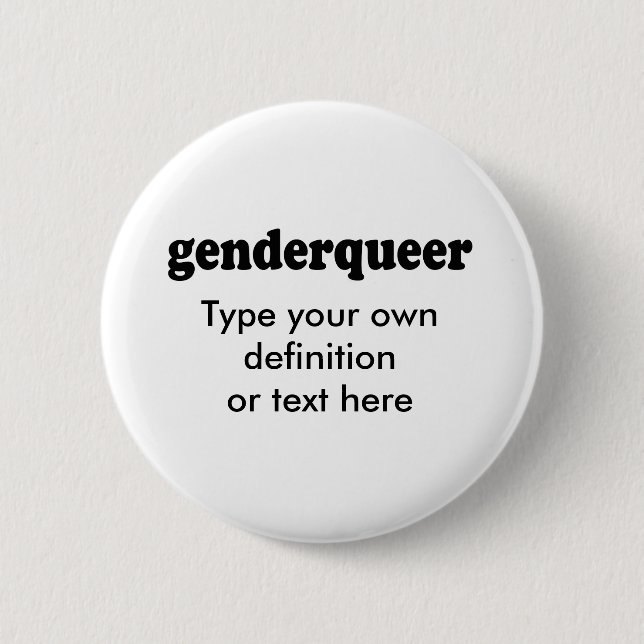 BADGE ROND 5 CM GENDERQUEER (Devant)