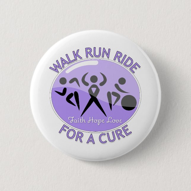 Badge Rond 5 Cm General Cancer Walk Run Ride For A Cure (Devant)