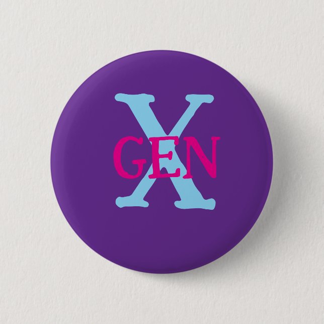 Badge Rond 5 Cm Génération X  (Devant)