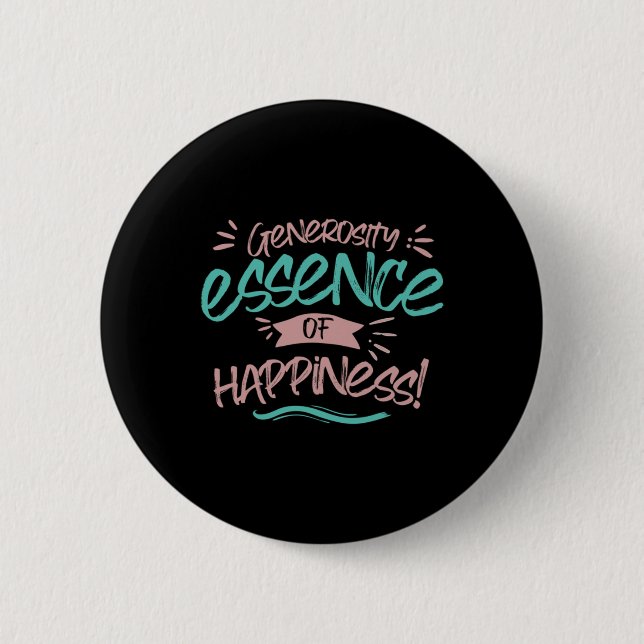 Badge Rond 5 Cm Générosité Essence De Sticker Du Bonheur (Devant)