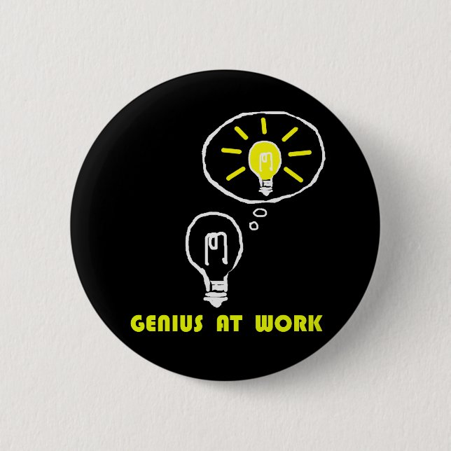 BADGE ROND 5 CM GÉNIE AU TRAVAIL (Devant)
