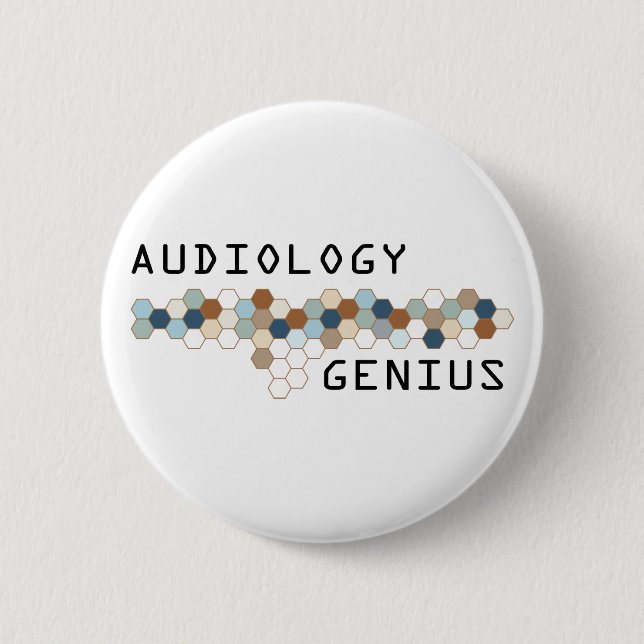 Badge Rond 5 Cm Génie d'audiologie (Devant)