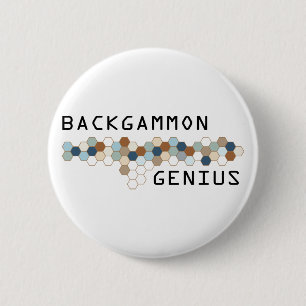 Badge Rond 5 Cm Génie de backgammon