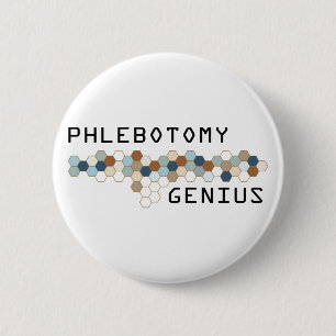 Badge Rond 5 Cm Génie de Phlebotomy