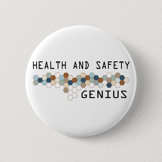 Badge Rond 5 Cm Génie de santé et sécurité (Devant)