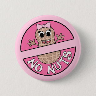 Badge Rond 5 Cm Genre à thème Nuts ou No Nuts révéler épingle