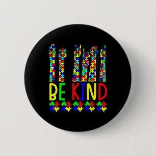 Badge Rond 5 Cm Genre Sensibilisation sur l'autisme de langage des