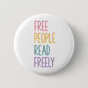 Badge Rond 5 Cm Gens Libres Lisent Librement