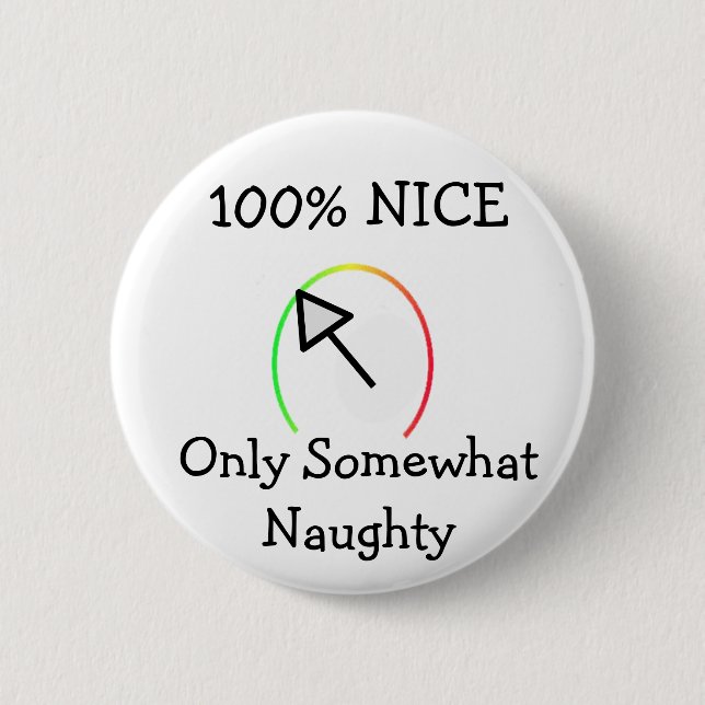 Badge Rond 5 Cm Gentil Ou Méchant (Devant)
