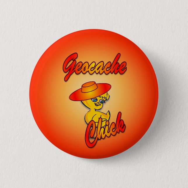Badge Rond 5 Cm Geocache Chick #5 (Devant)