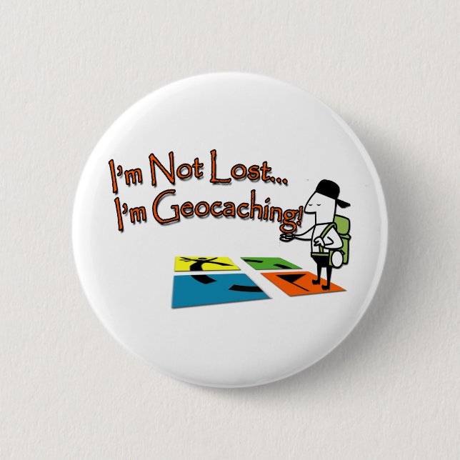 Badge Rond 5 Cm Geocahing (Devant)