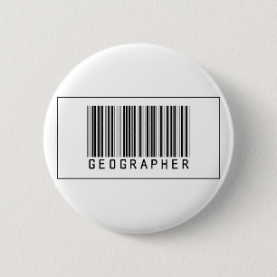 Badge Rond 5 Cm Géographe de code barres