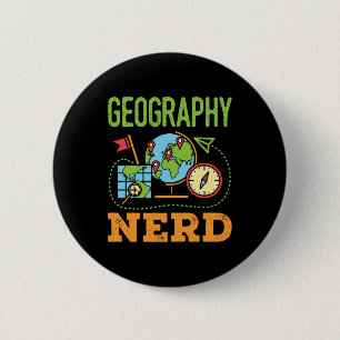 Badge Rond 5 Cm Géographie Nerd