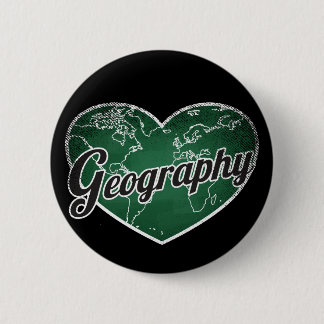 Badge Rond 5 Cm Géographie Retro Coeur Blackboard Love