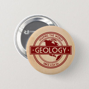 Badge Rond 5 Cm Géologie - Façonner le logo mondial (Amérique du N