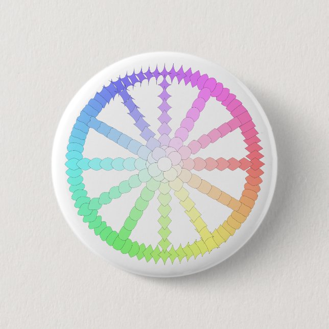 Badge Rond 5 Cm géométrie de la roue d'évolution en polygone (Devant)