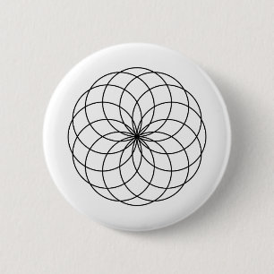Badge Rond 5 Cm Géométrie sacrée minimaliste moderne Abstraite