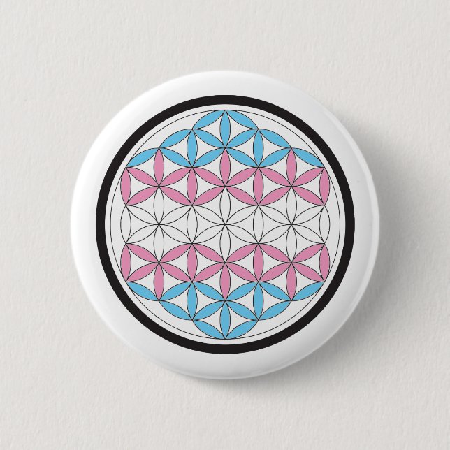 Badge Rond 5 Cm géométrie sacrée trans (Devant)