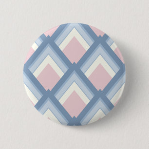 Badge Rond 5 Cm géométrique Abstraite, bleue, rose et blanc cassé