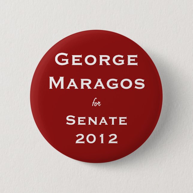 Badge Rond 5 Cm George Maragos pour le bouton de sénat (Devant)